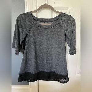 Heathered Gray 3/4 Sleeve Athletic Shirt